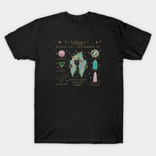 Crystal Zodiac Virgo Collage T-Shirt